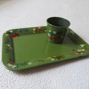 Painted Tray and Cup